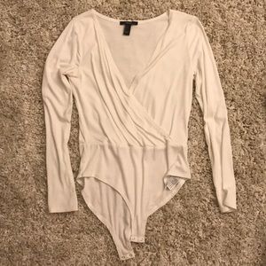 White V-Neck Bodysuit